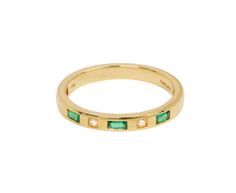 Emerald and Diamond Tarot Stacking Ring - TWISTonline 