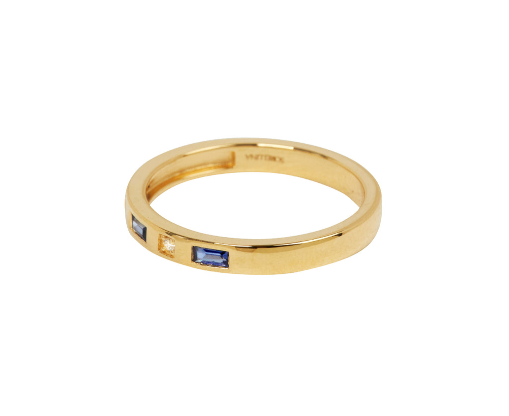 Sapphire and Diamond Tarot Stacking Ring - TWISTonline 
