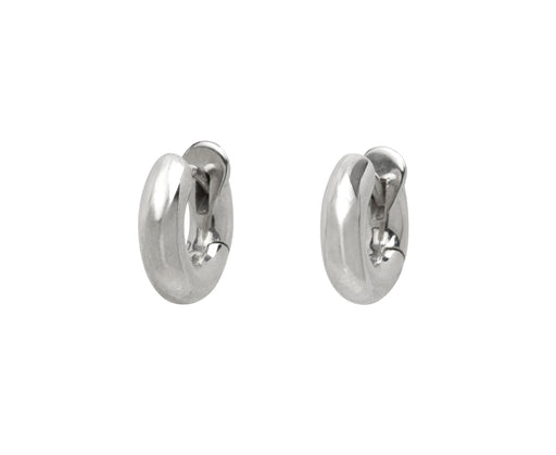 Silver Mini Macro Hoop Earrings