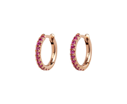 Spinelli Kilcollin Pink Sapphire Microhoop Huggie Earring