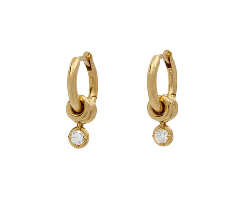 Zahra Diamond Drop Hoop Earrings - TWISTonline 
