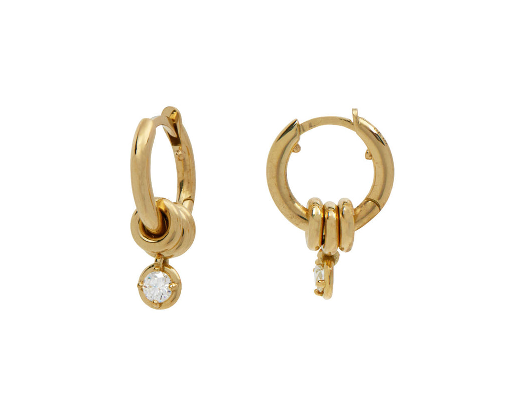 Zahra Diamond Drop Hoop Earrings - TWISTonline 