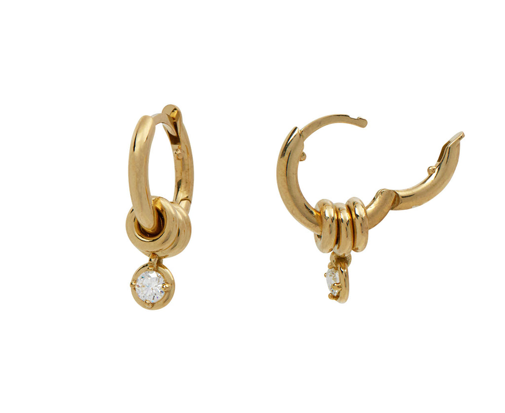 Zahra Diamond Drop Hoop Earrings - TWISTonline 