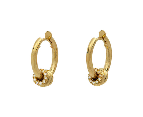 Gold Mini Macro Hoop Earrings