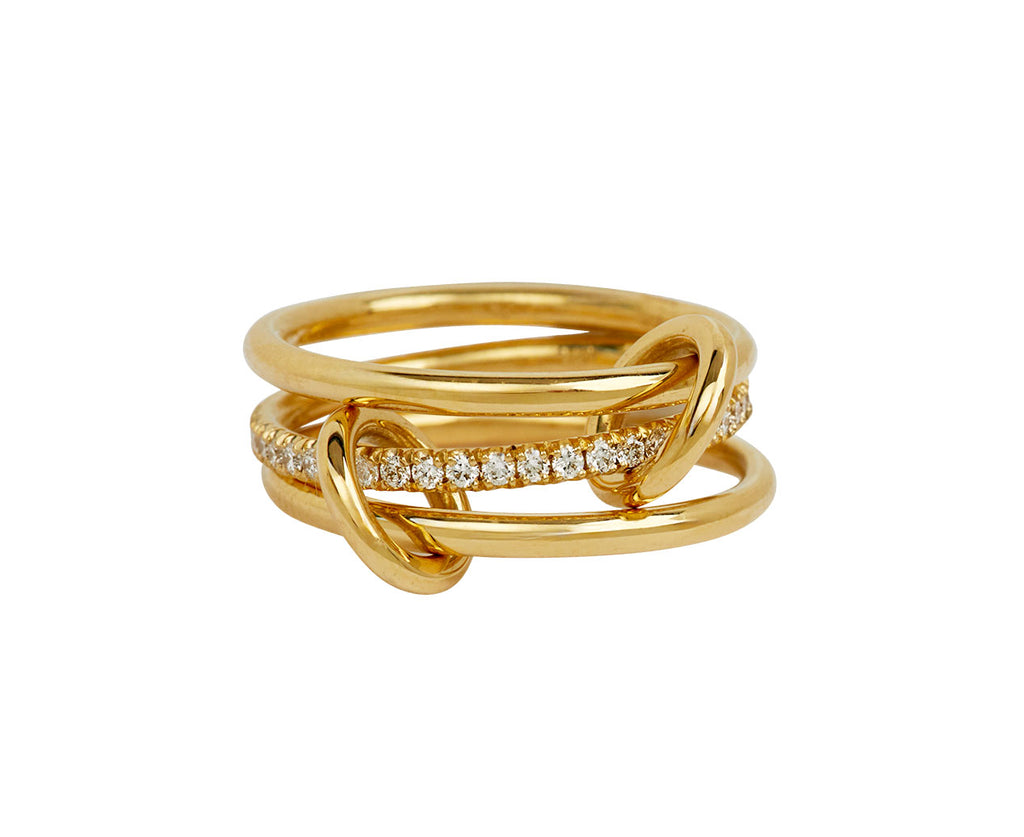 Gold and Diamond Triple Sonny Ring - TWISTonline 