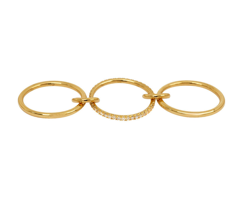 Gold and Diamond Triple Sonny Ring - TWISTonline 