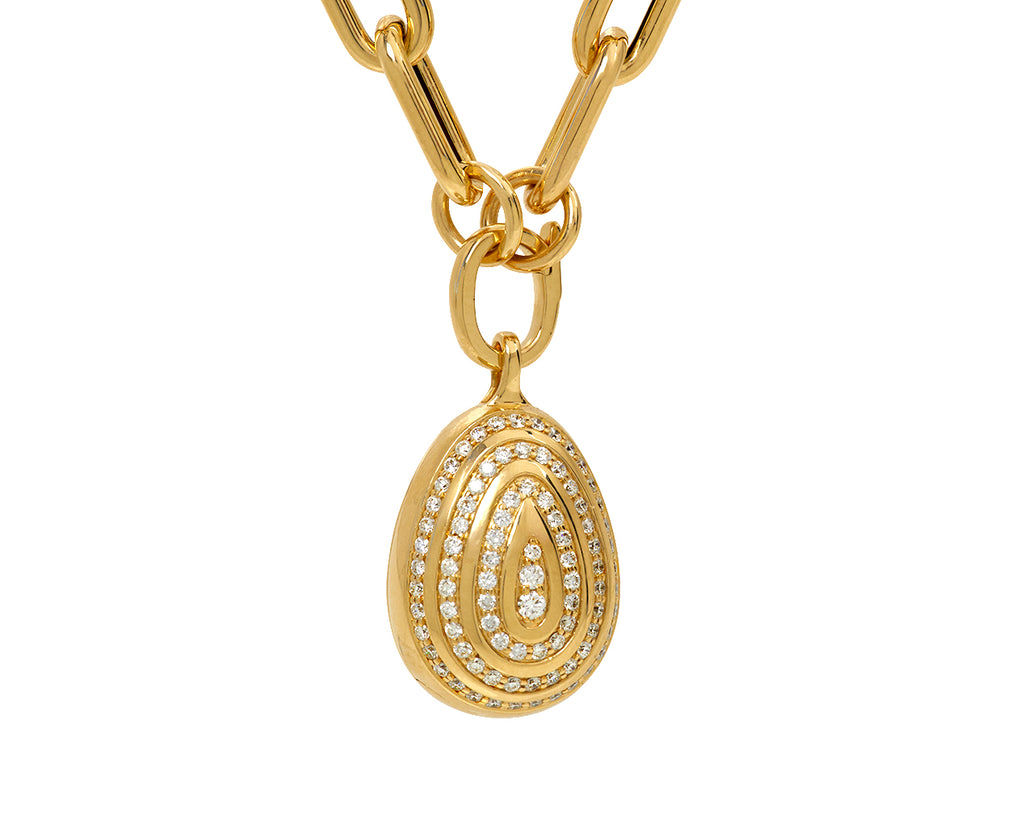 Diamond Cosmic Egg Orbit Locket Pendant Necklace