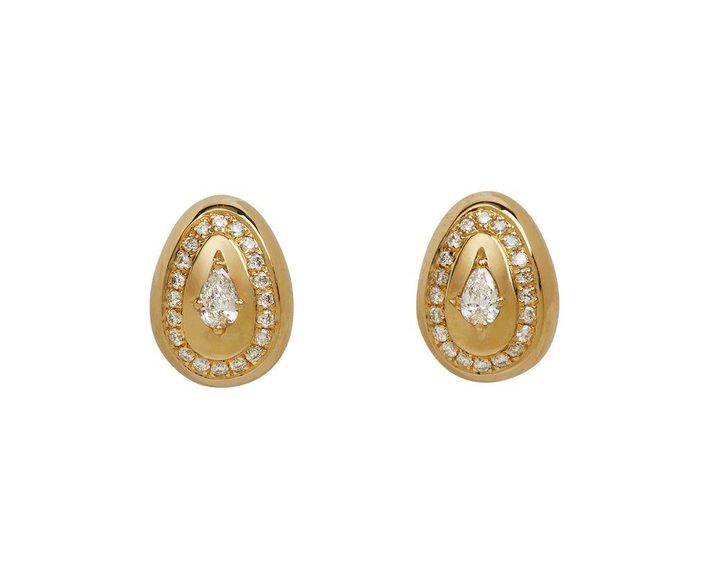 Cosmic Egg Petite Diamond Stud Earrings