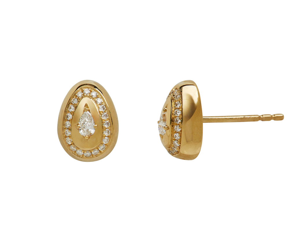 Cosmic Egg Petite Diamond Stud Earrings