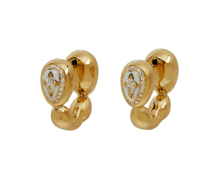 Cosmic Egg Bone White Hoop Earrings - TWISTonline 