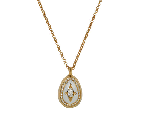 Cosmic Egg Minor Bone White Pendant Necklace