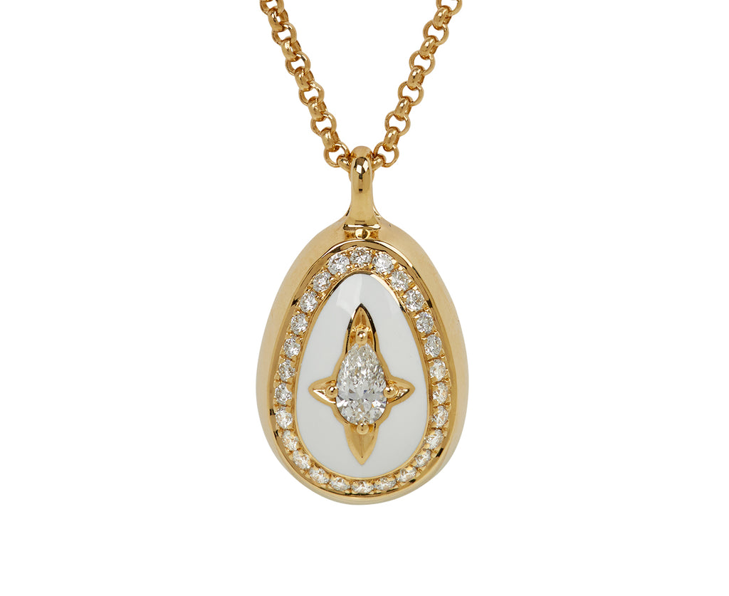 Cosmic Egg Minor Bone White Pendant Necklace