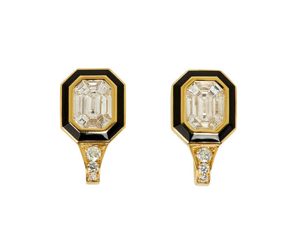 Cabot Bone Jet Black Earrings - TWISTonline 