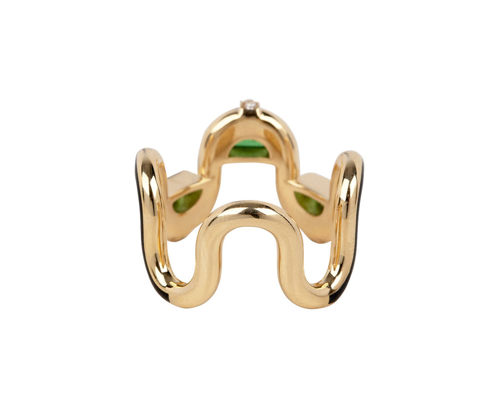 Edessa Epaulette Tsavorite Enchantress Ring