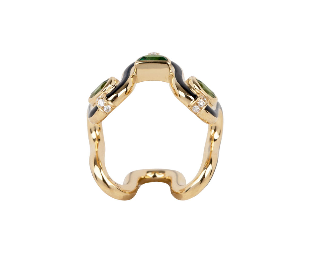 Edessa Epaulette Tsavorite Enchantress Ring