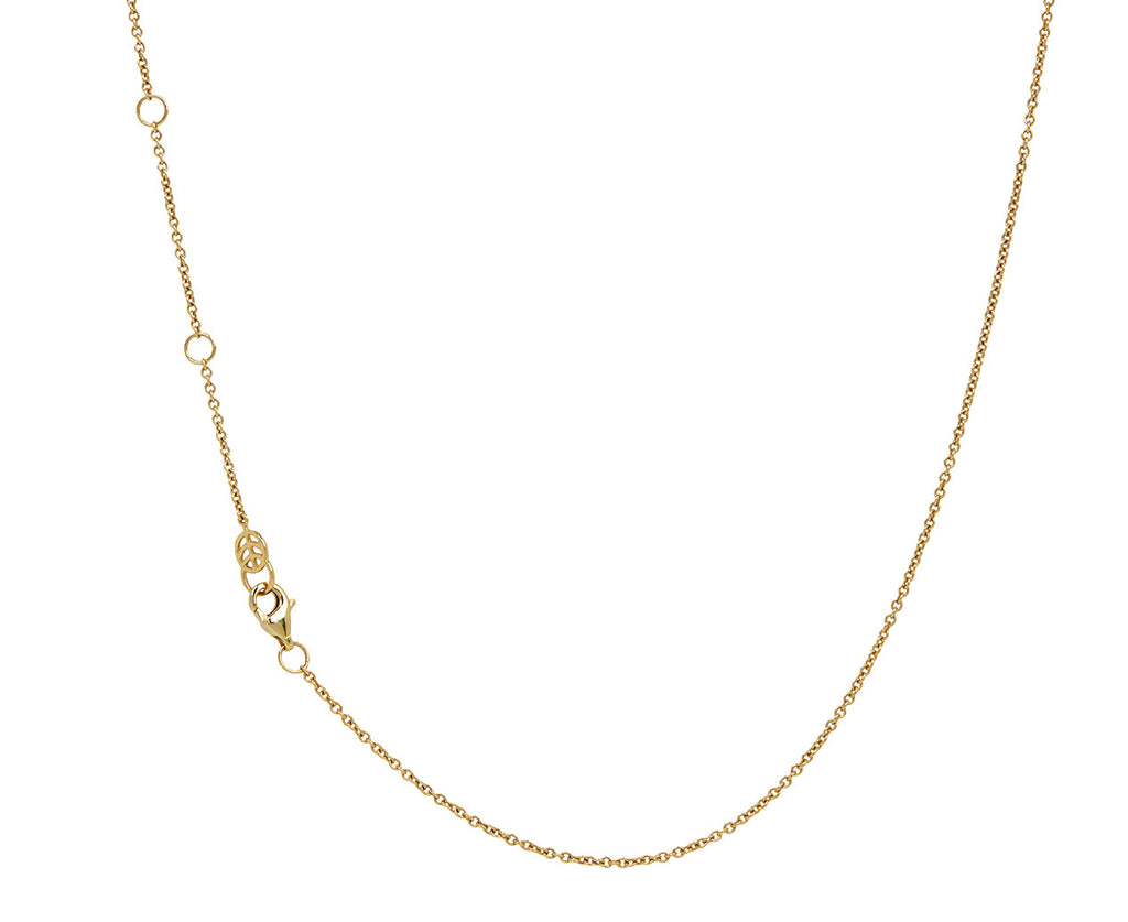 Black Cabot Minor Enamel and Diamond Pendant Necklace