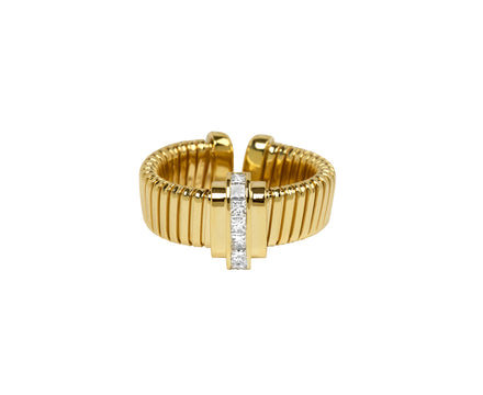 Gold Raisina Diamond Tubogas Ring