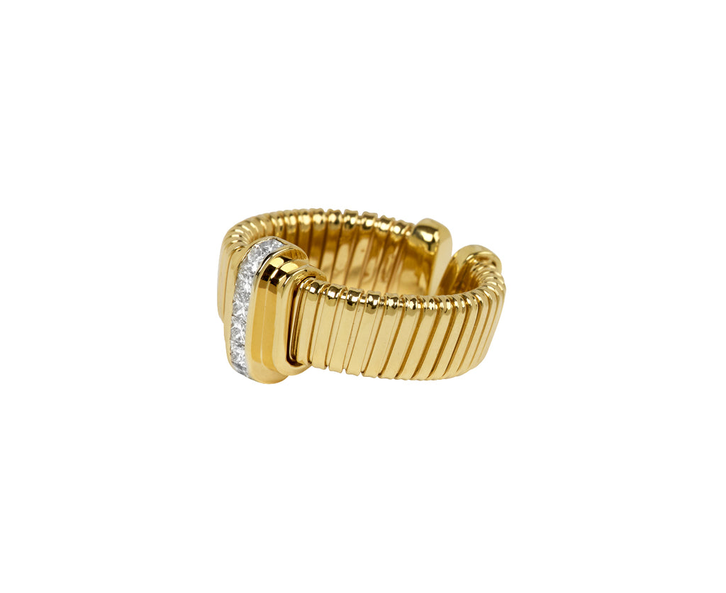 Gold Raisina Diamond Tubogas Ring