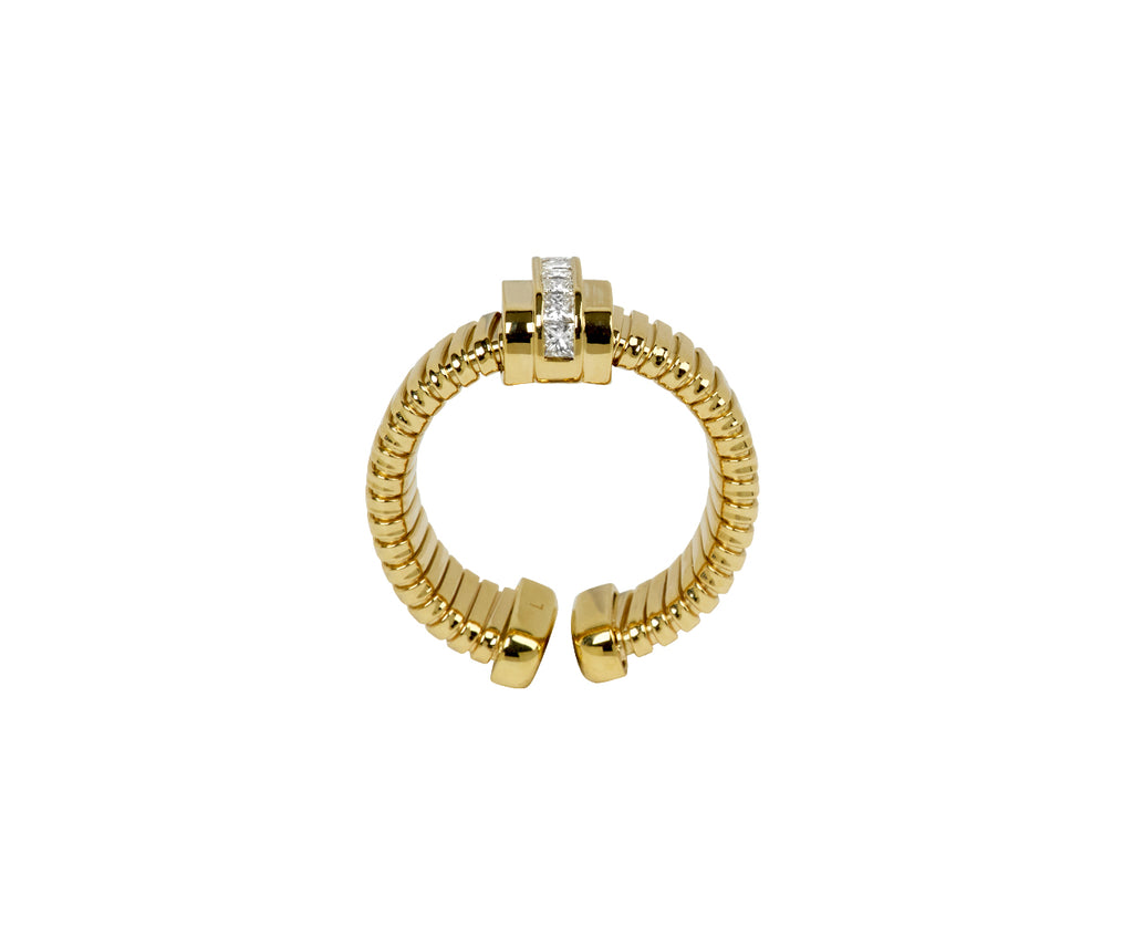 Gold Raisina Diamond Tubogas Ring