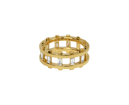 Diamond Railroad Ring