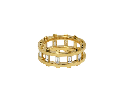 Diamond Railroad Ring