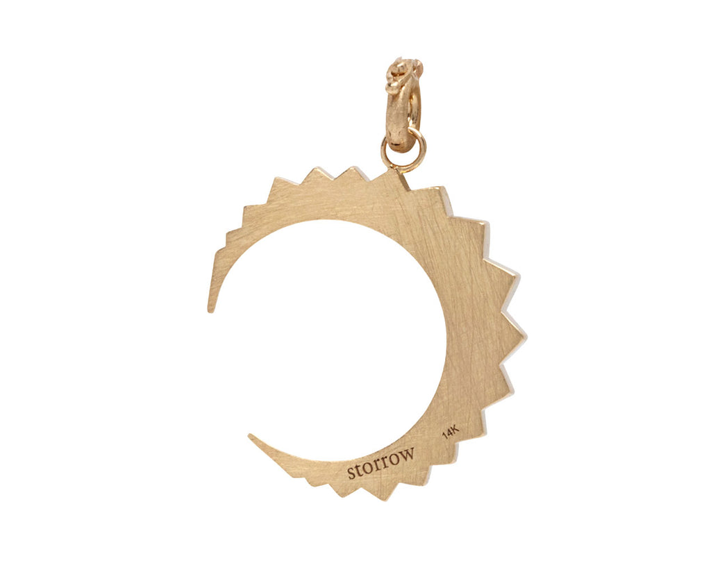 Emerald and Diamond Crescent Estelle Charm Pendant ONLY