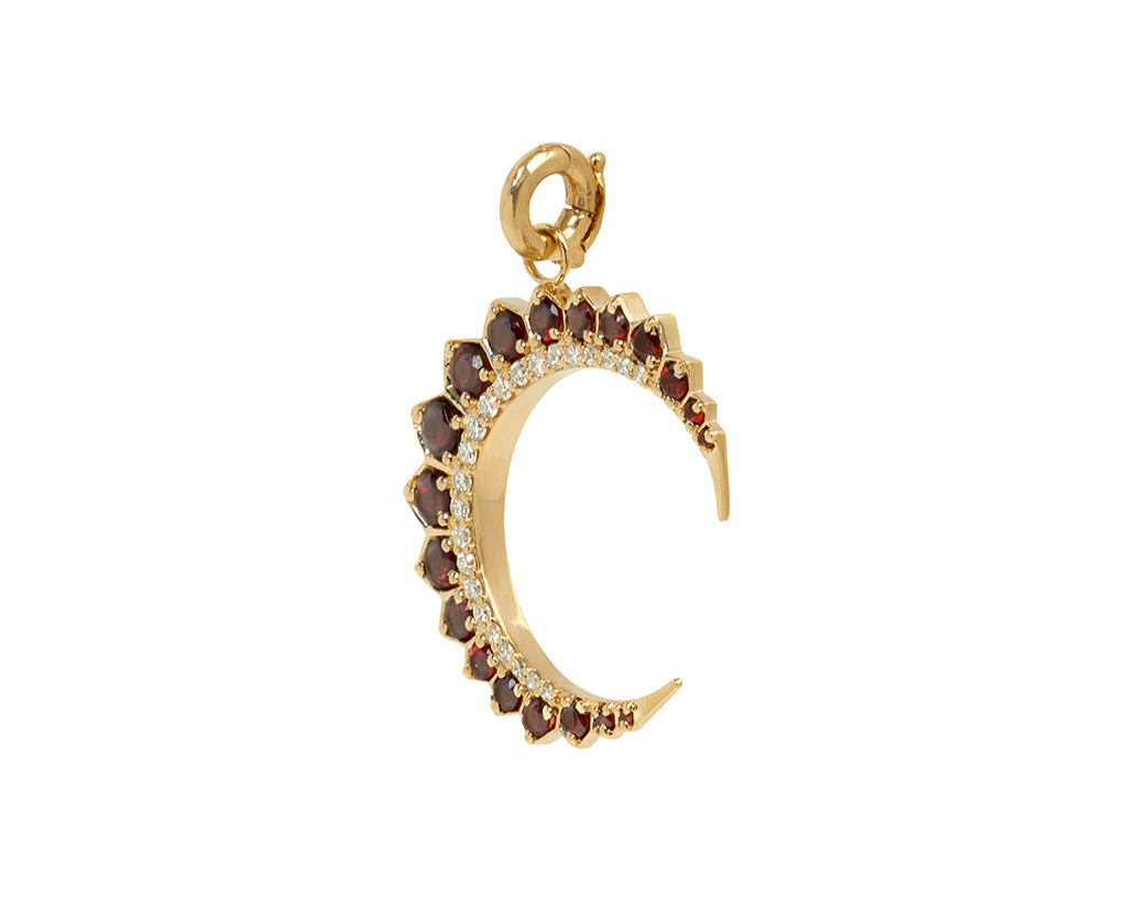 Garnet and Diamond Crescent Estelle Charm ONLY - TWISTonline 