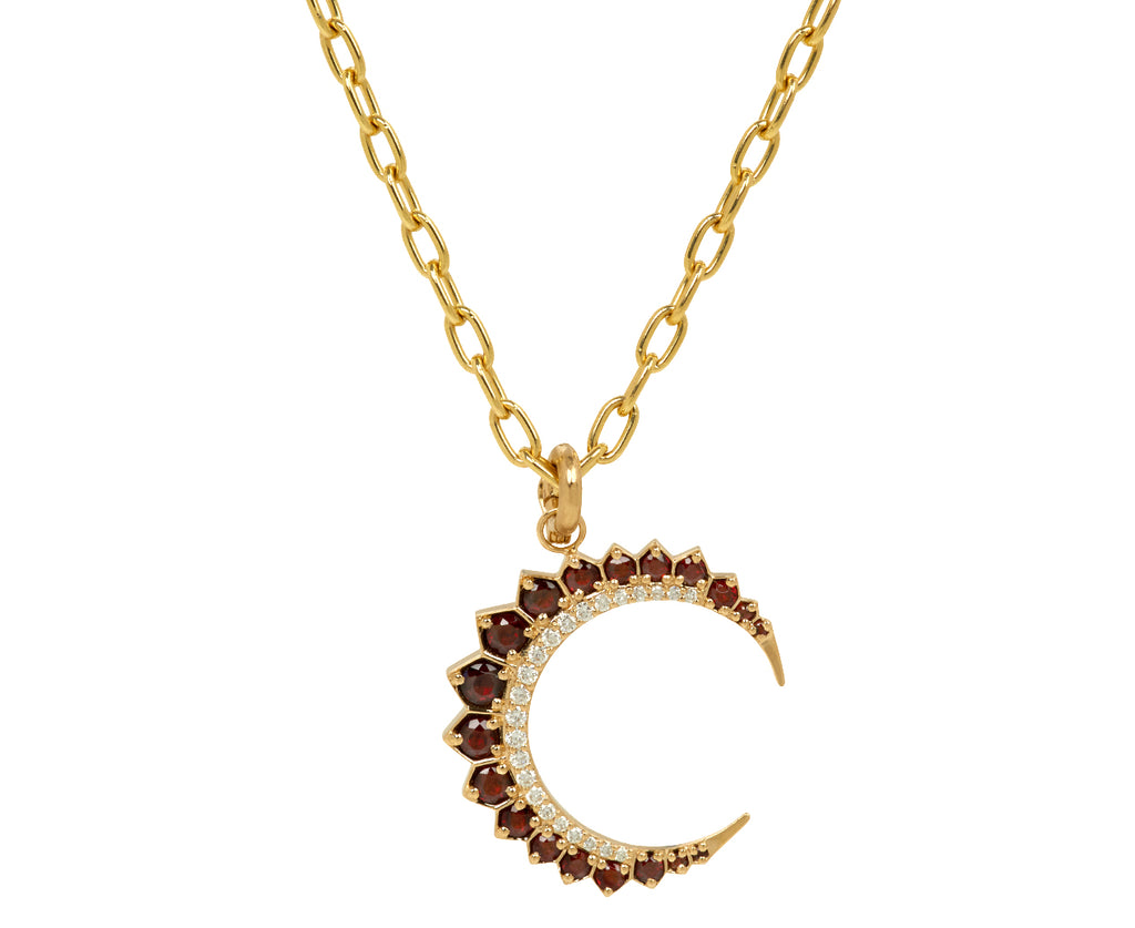 Garnet and Diamond Crescent Estelle Charm ONLY - TWISTonline 