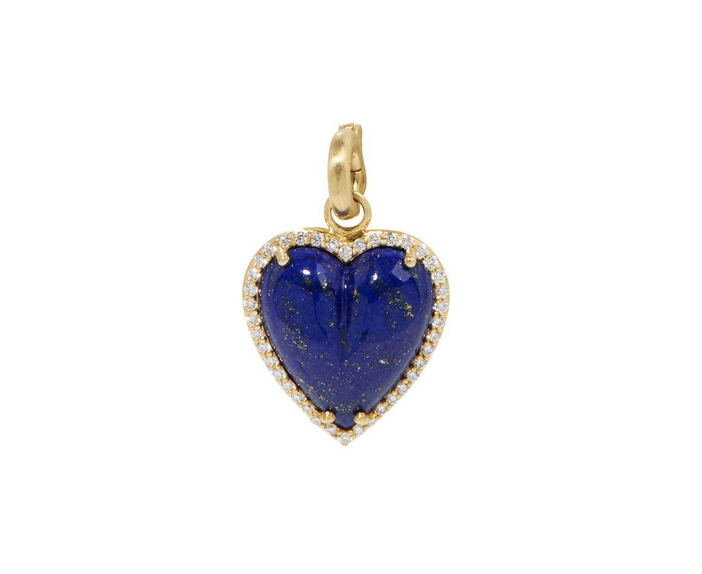 Large Lapis and Diamond Alana Heart Charm Pendant ONLY