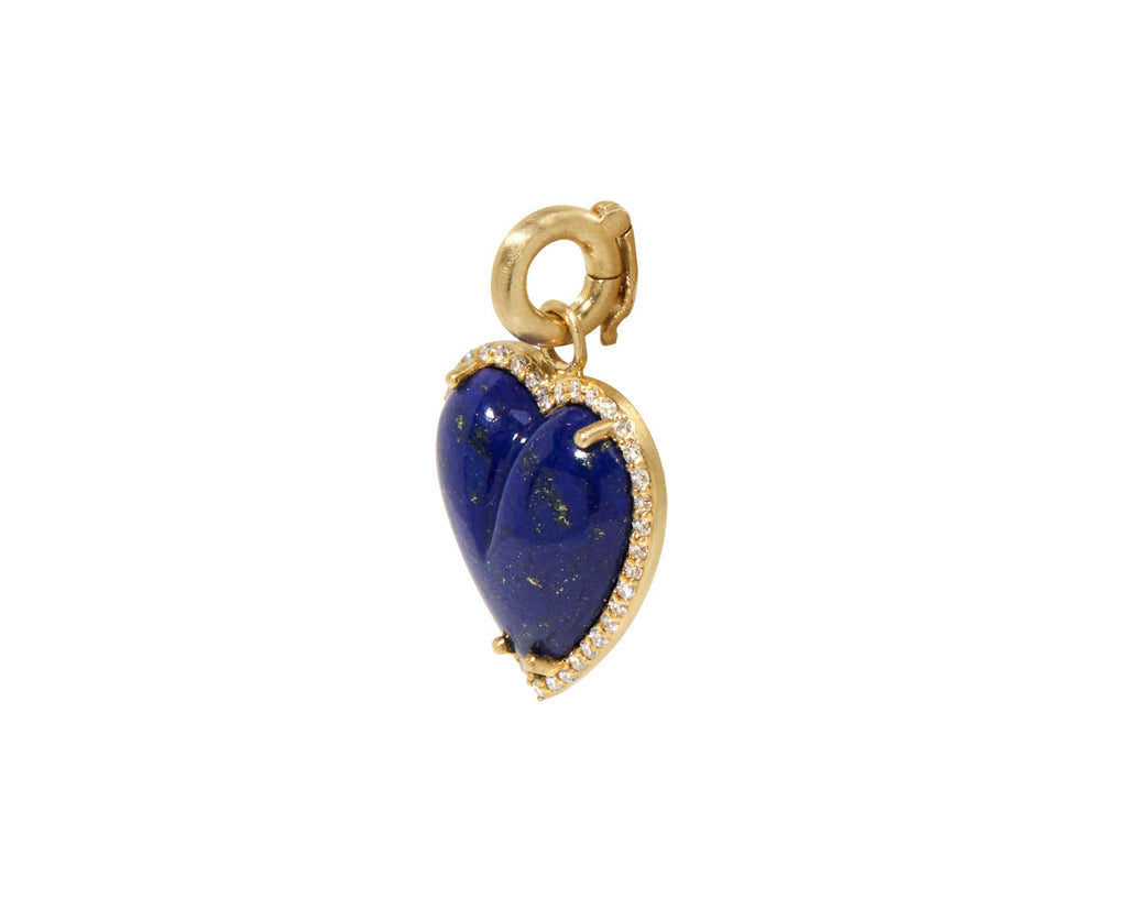 Large Lapis and Diamond Alana Heart Charm Pendant ONLY