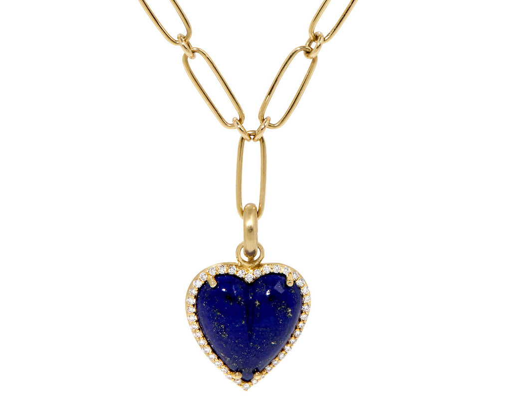 Large Lapis and Diamond Alana Heart Charm Pendant ONLY
