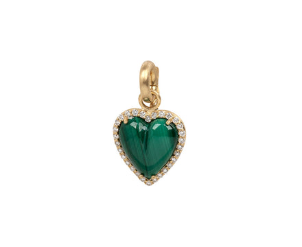 Malachite Diamond Alana Heart Charm ONLY