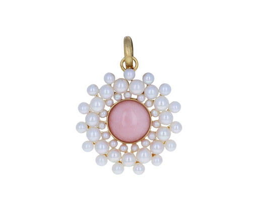 Pink Opal and Pearl Juliet Cluster Charm ONLY