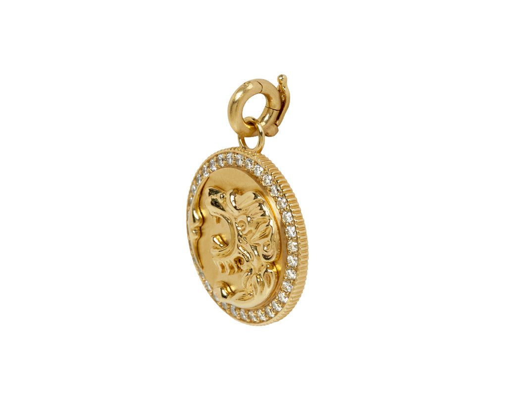 Olive Lion Medallion Pendant ONLY
