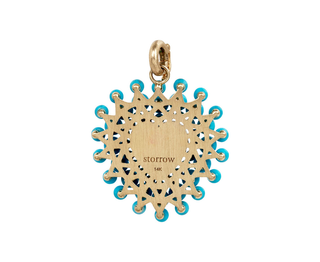 Turquoise and Blue Topaz Juliana Cluster Heart Charm ONLY