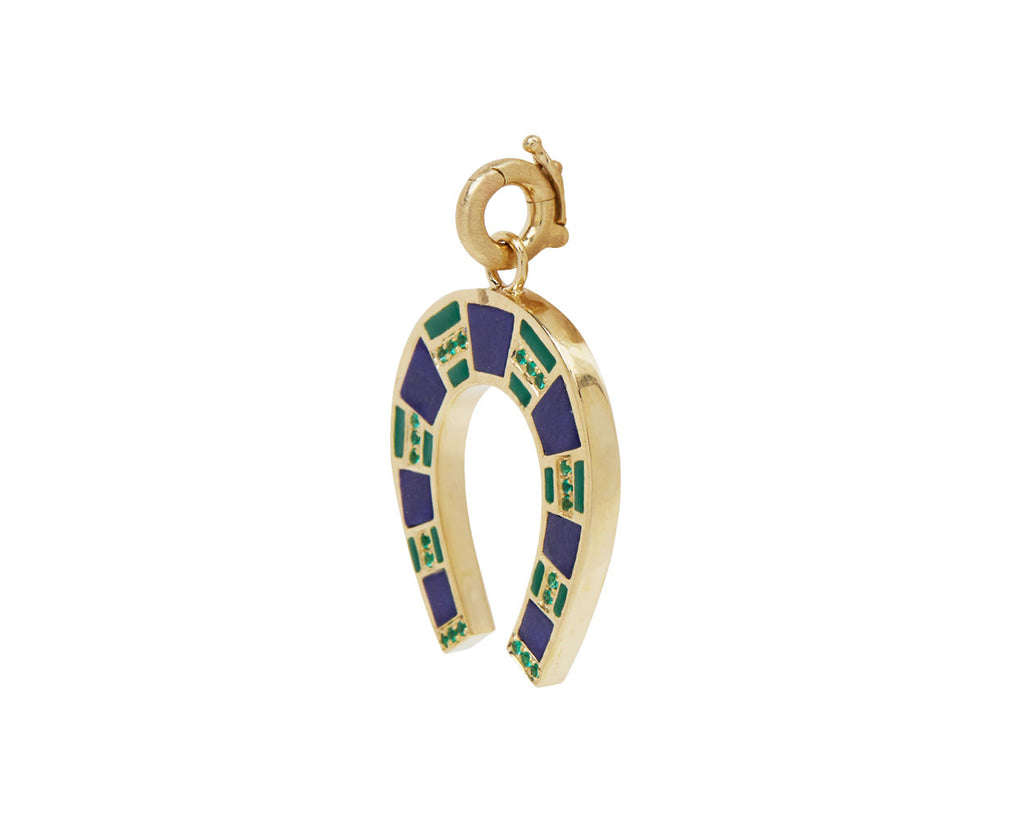 Lapis and Emerald Hallie Charm Pendant ONLY
