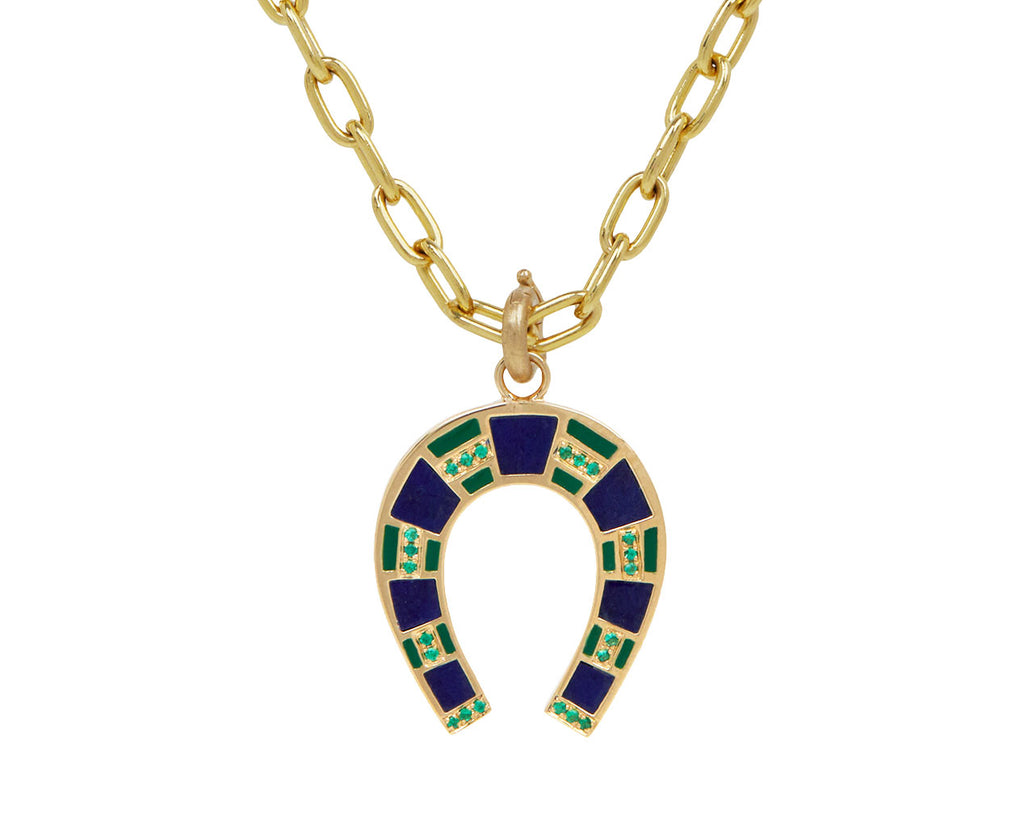 Lapis and Emerald Hallie Charm Pendant ONLY