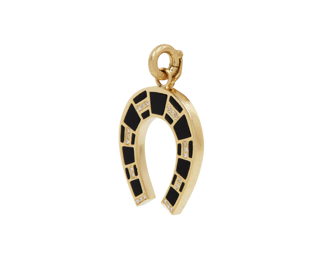 Onyx and Diamond Hallie Charm Pendant ONLY