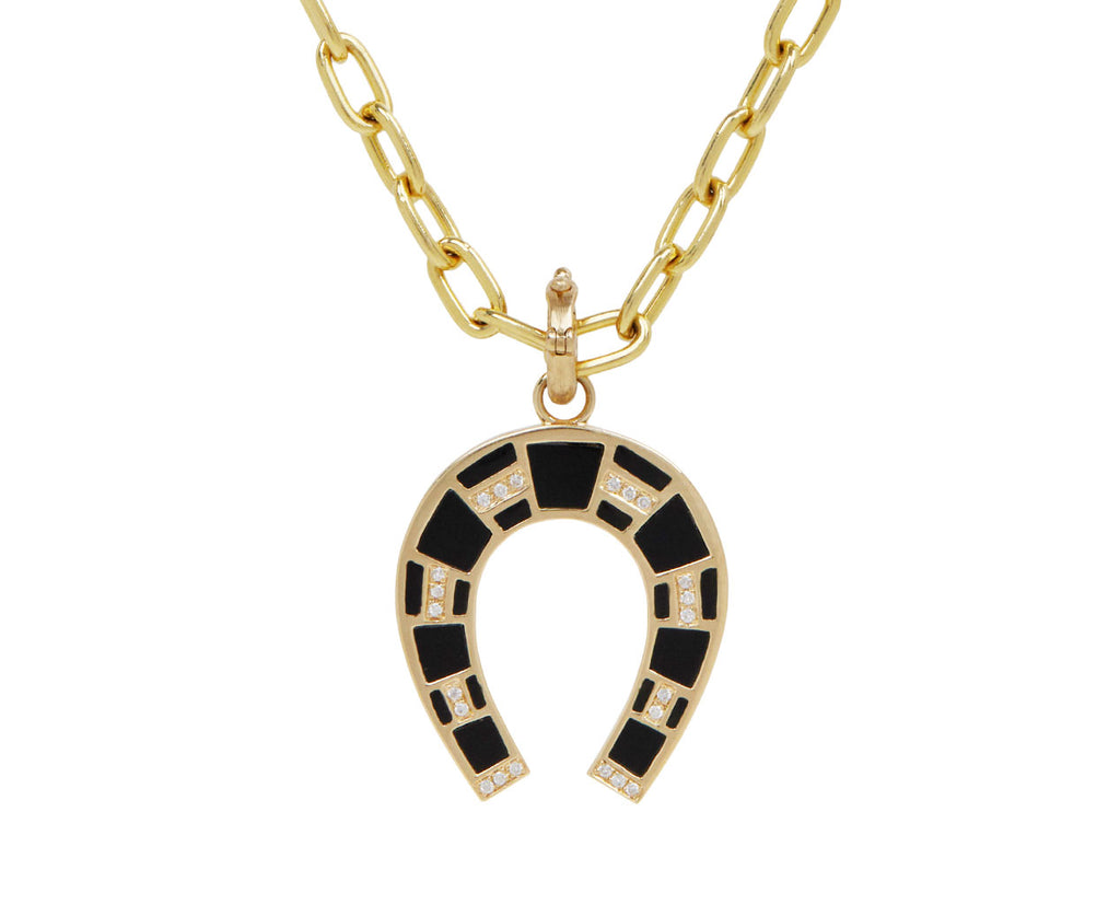 Onyx and Diamond Hallie Charm Pendant ONLY