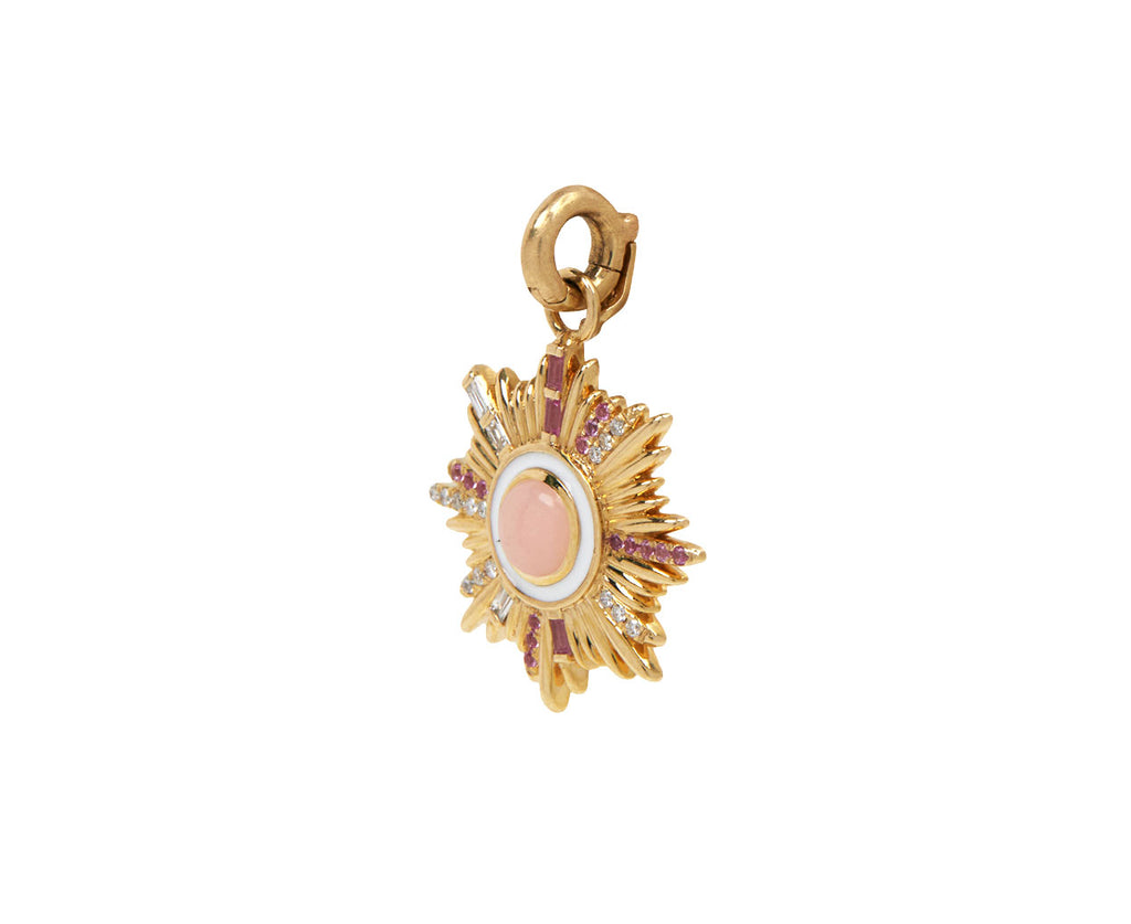 Pink Opal, Sapphire and Diamond Mini Victoria Medallion ONLY
