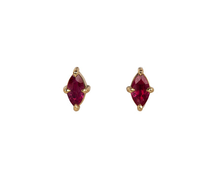 Pink Sapphire Marquise Stud Earrings