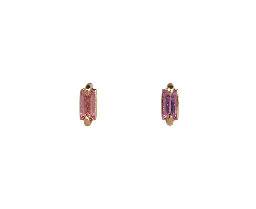 Elizabeth Street Pale Pink Sapphire Stud Earrings