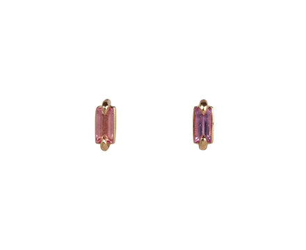 Elizabeth Street Pale Pink Sapphire Stud Earrings