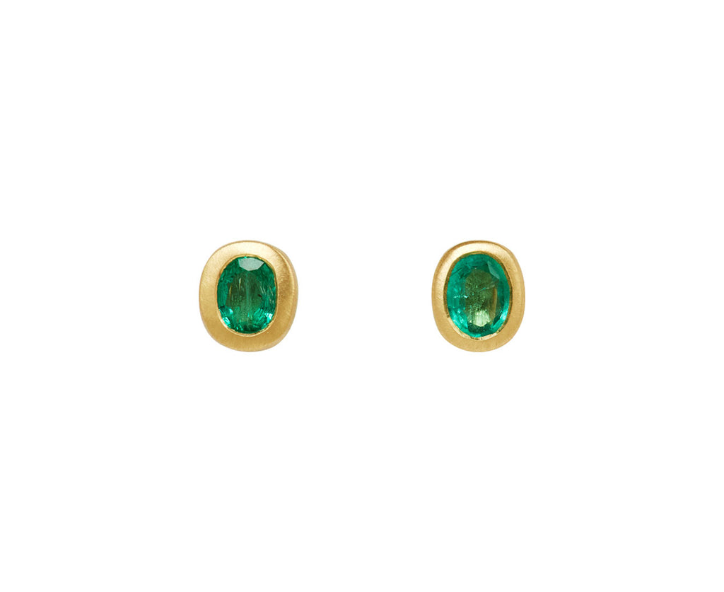 Elizabeth Street Emerald Stud Earrings