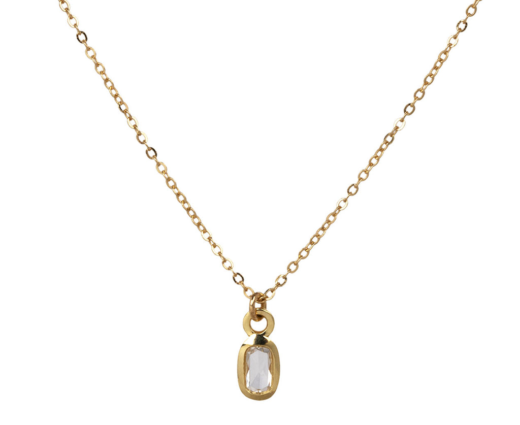 Elizabeth Street Oval Petite Diamond Pendant Necklace