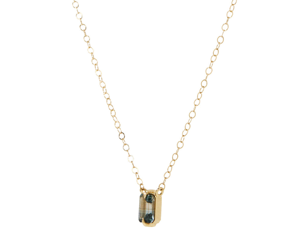 Blue Tourmaline Pendant Necklace