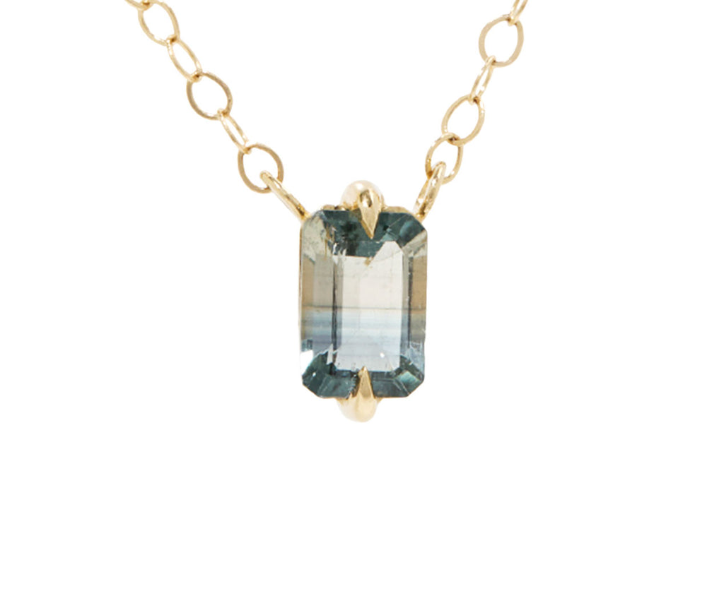 Blue Tourmaline Pendant Necklace