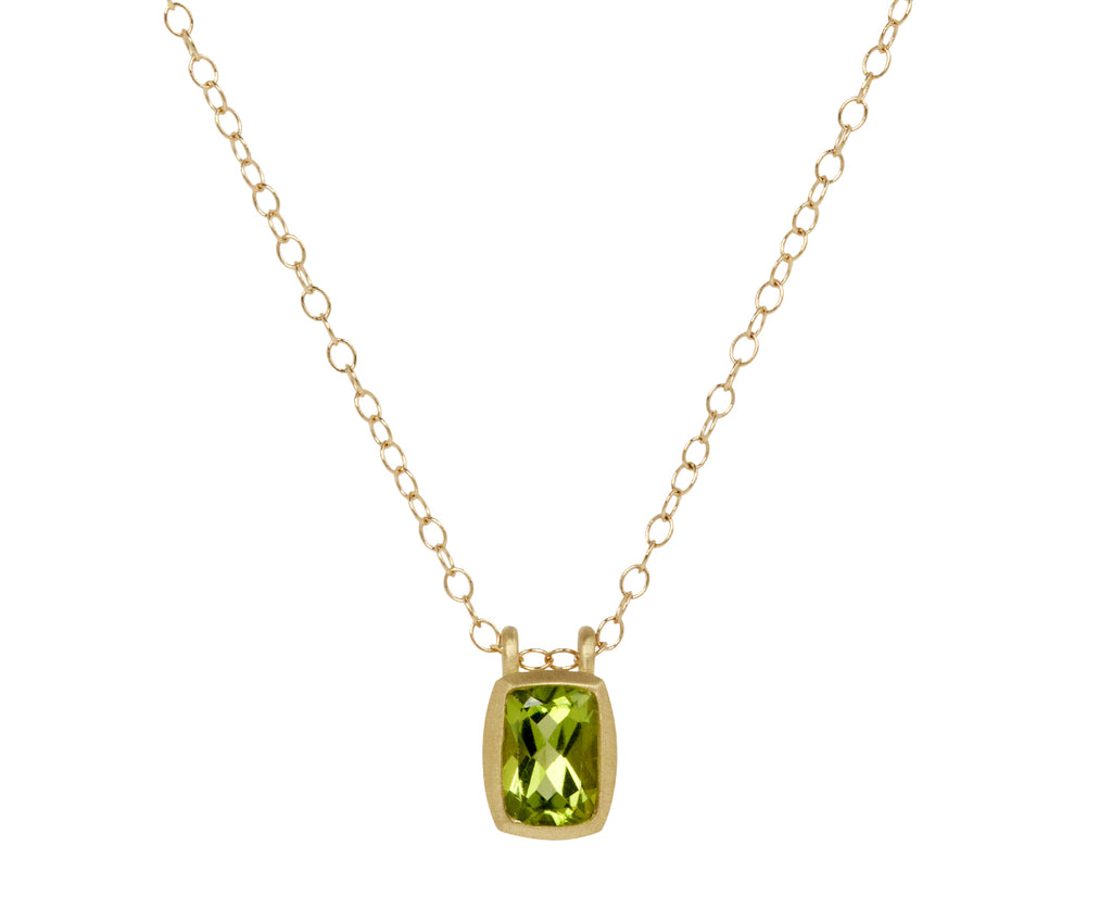 Elizabeth Street Peridot Slider Pendant Necklace