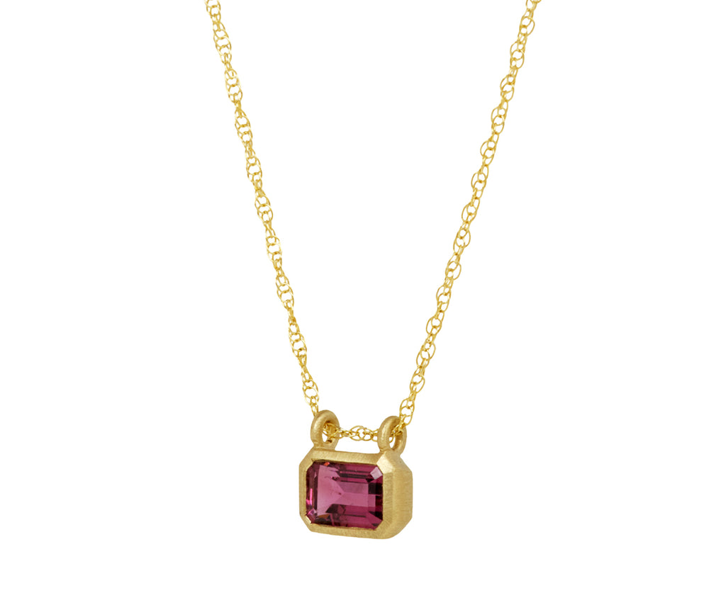 Elizabeth Street East West Tourmaline Pendant Necklace - Side View
