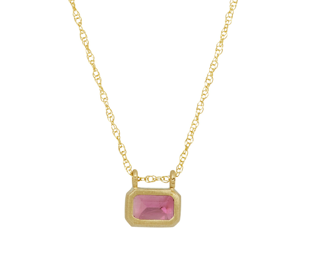 Elizabeth Street East West Tourmaline Pendant Necklace - Back View